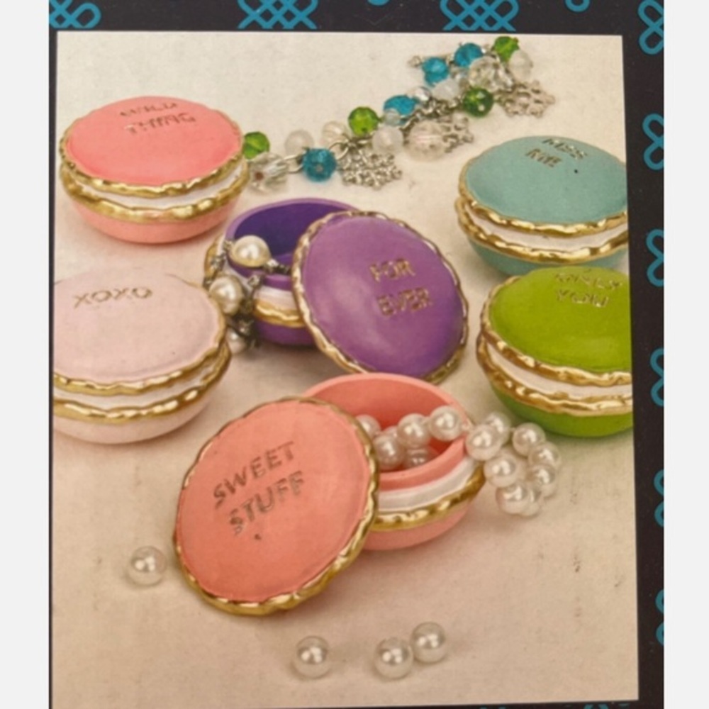 Colorful Macaron Trinket Boxes Set